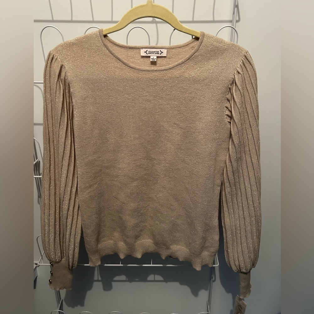 NWT Nanette Lepore shimmery sweater Sz L